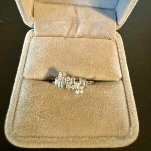 Sterling Silver with Lab Created Light Blue Sapphire